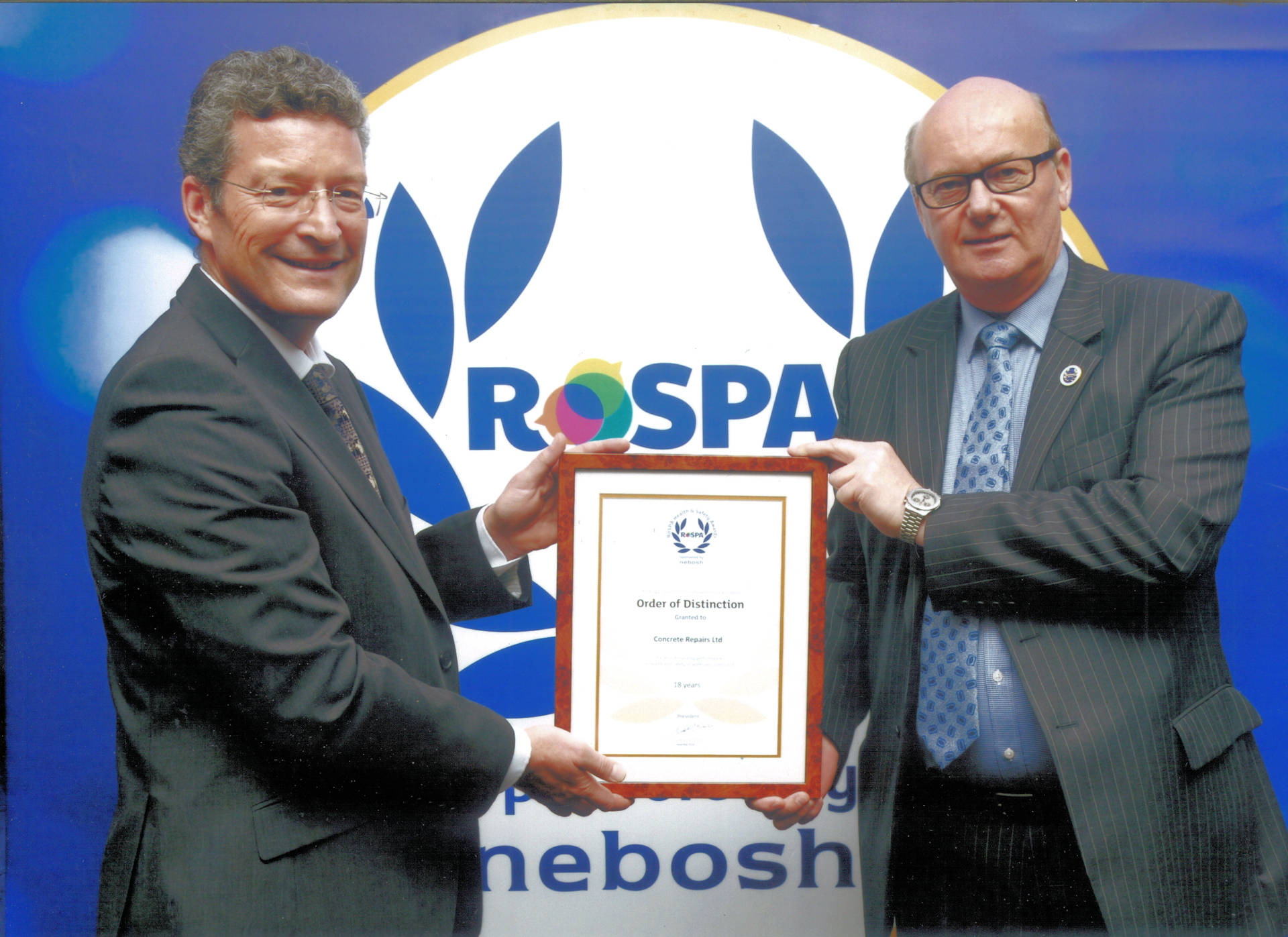 RoSPA Certificate of Distinction